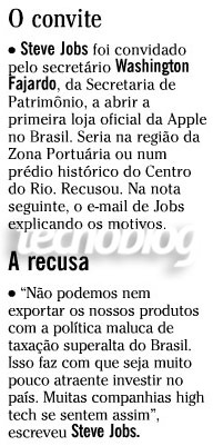 Nota publicada no jornal O Globo. (Reprodução)