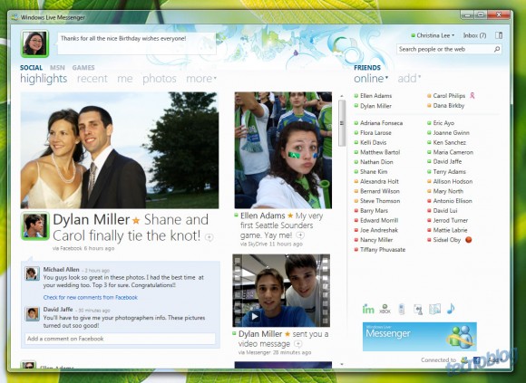Windows Live Messenger 2010 em funcionamento. (Clique para ampliar/Divulgação)
