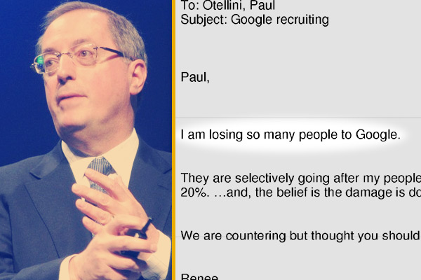 Funcionário do Google envia reclamação para o então CEO da Intel, Paul Otellini