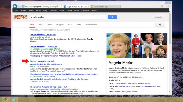 Pesquisa por Angela Merkel no Google.de