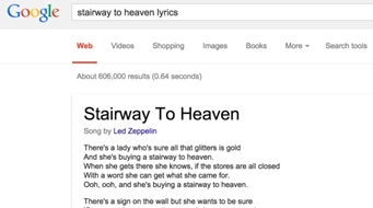 Google planeja exibir letras de músicas nos resultados de buscas