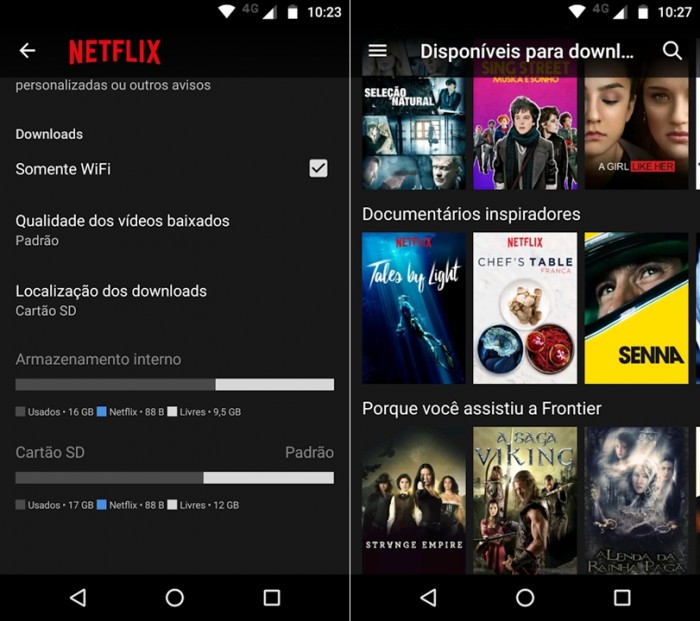 Netflix para Android já permite download de vídeos no microSD