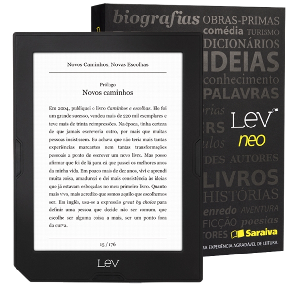 Empresa Saraiva apresentou novos "e-readers" o Lev Neo e o Lev Fit