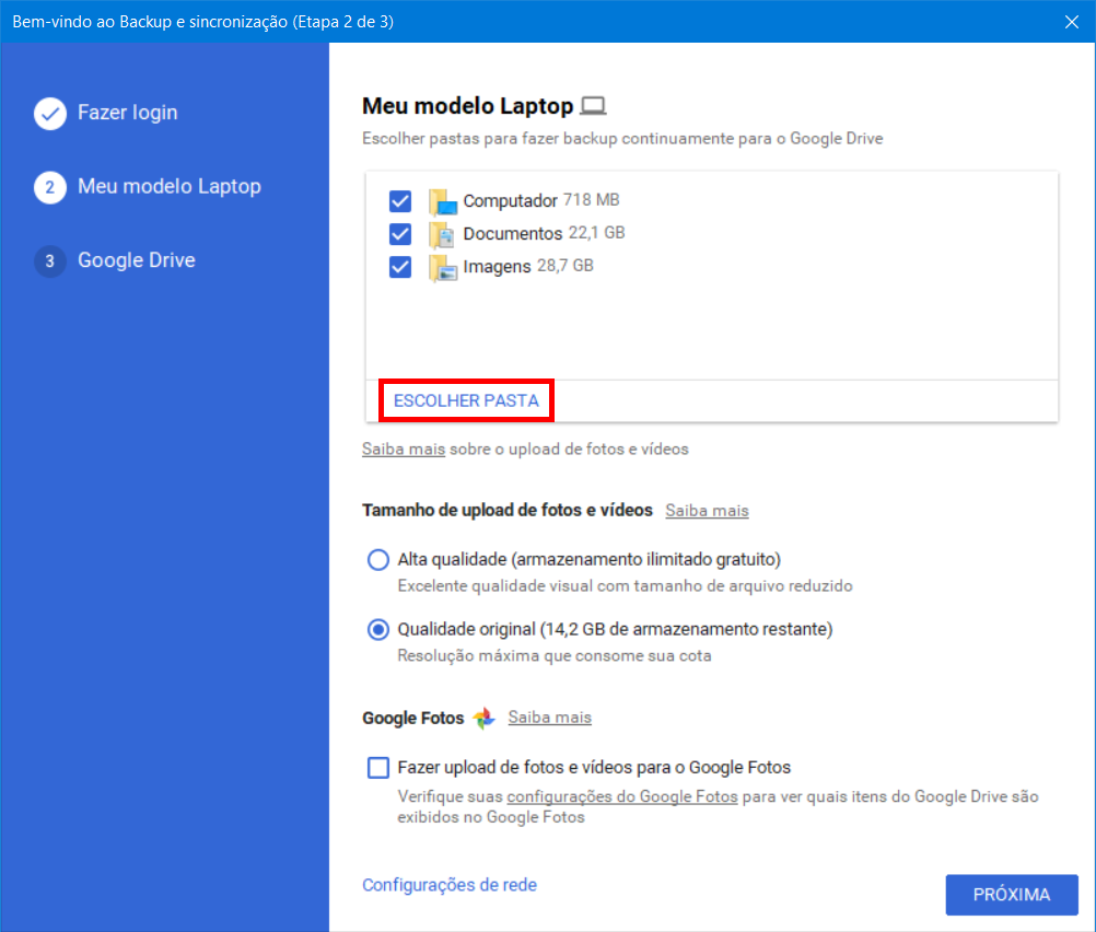 google-backup-sincronizacao-2a Cópias de segurança com o Google Drive