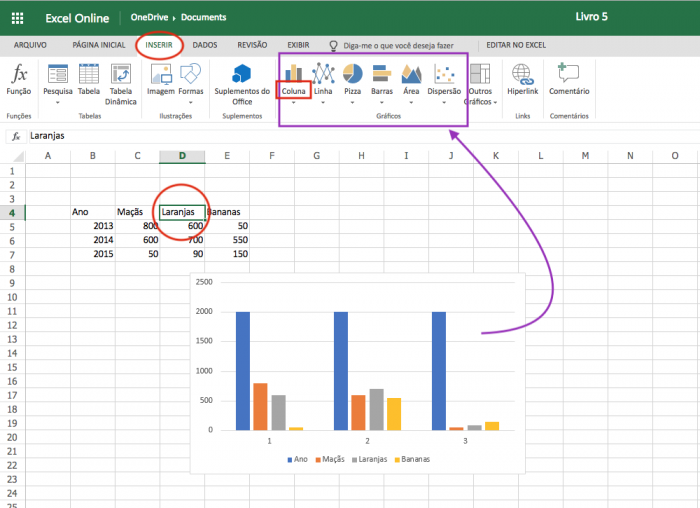 Como fazer gráfico no Excel