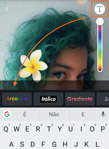 Snapchat Texto Fonte Arco-Íris