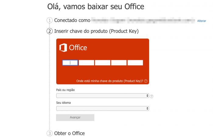 chave do pacote office 2013