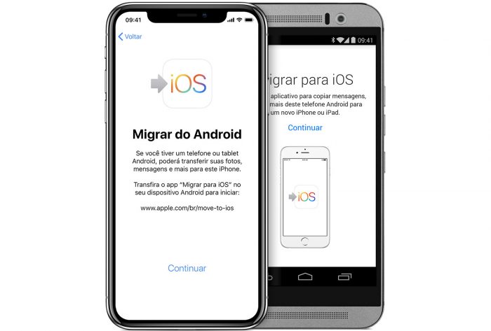 Apple / app Migrar para iOS / como transferir contatos do android para iphone