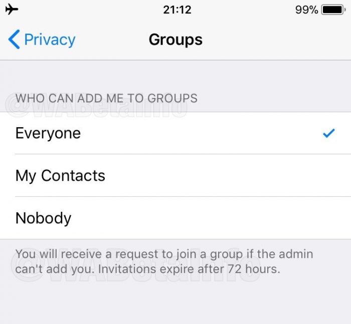 WhatsApp - Convite para grupos