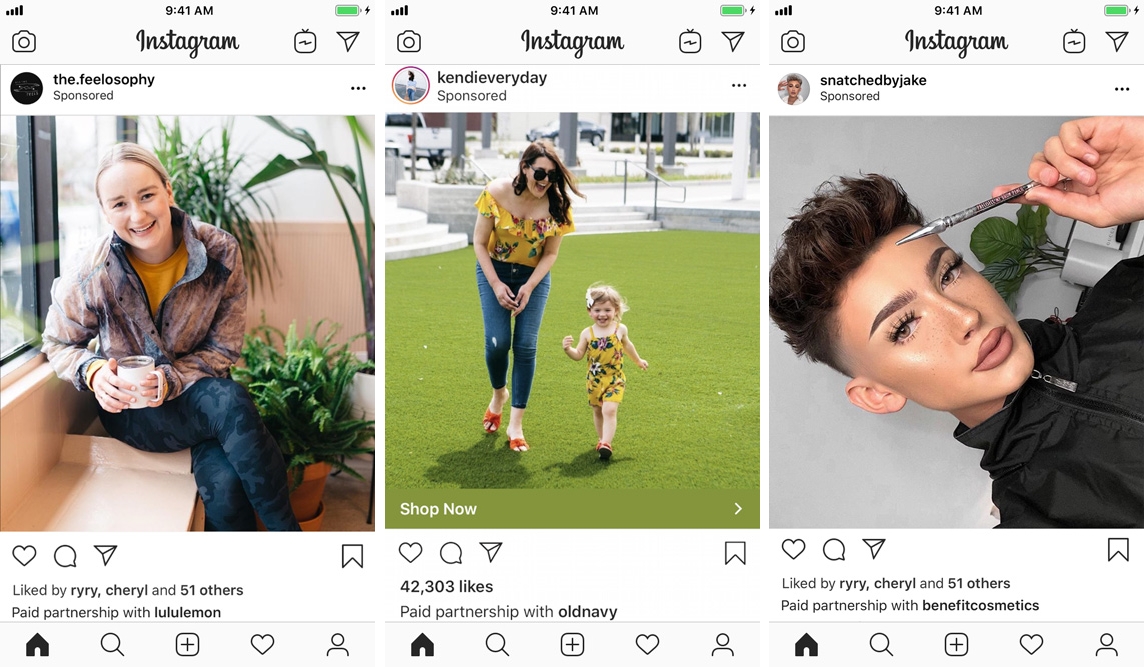 Instagram vai mostrar posts e stories patrocinados de influenciadores