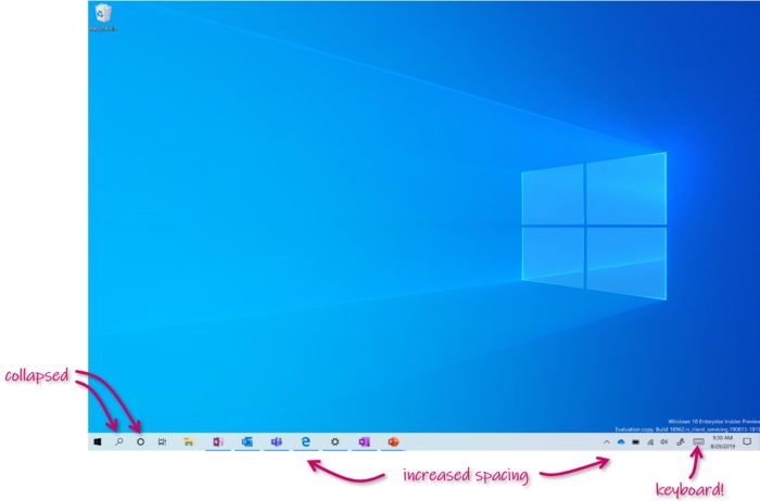 Windows 10 em tela de toque