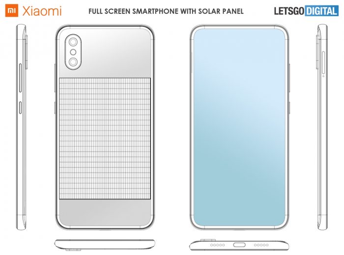 Xiaomi - esboço de celular com painel solar