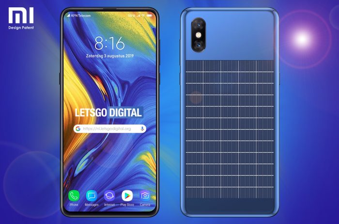 Xiaomi - esboÃ§o de celular com painel solar