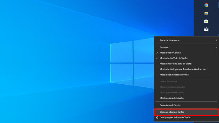 Microsoft / Windows 10 / barra de tarefas