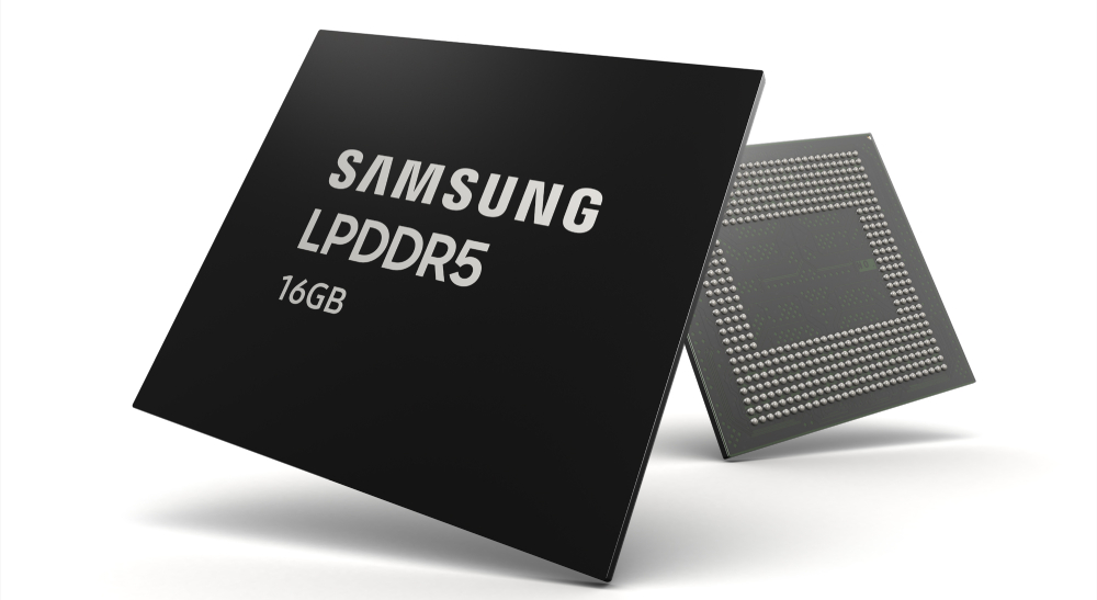 Samsung começa a produzir memórias LPDDR5 de 16 GB para smartphones