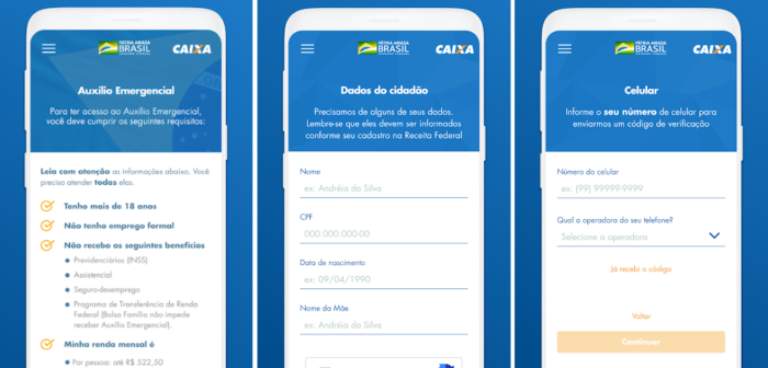 أطلقت Caixa موقعًا للتطبيق والتسجيل للحصول على 600 ريال برازيلي 70