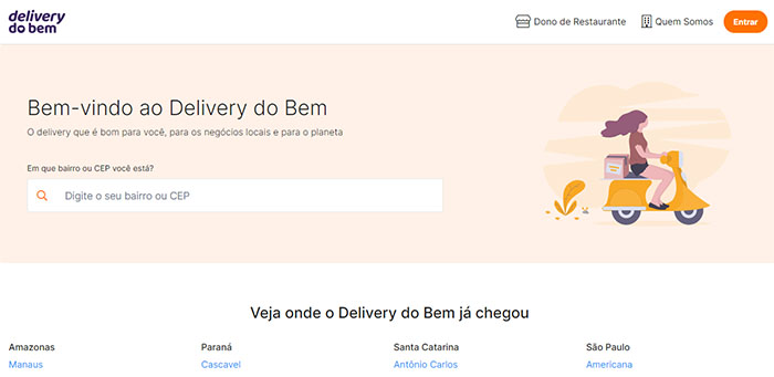 Como funciona o Delivery do Bem / Karla Soares / Reprodução