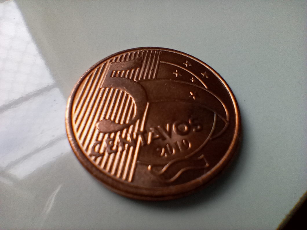 Coin photo taken with macro lens 