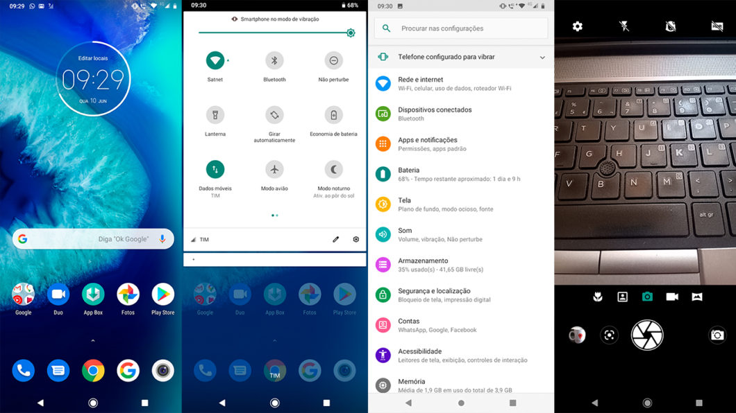 screenshot do Android no Moto G8 Power Lite
