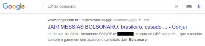 CPF Jair Bolsonaro