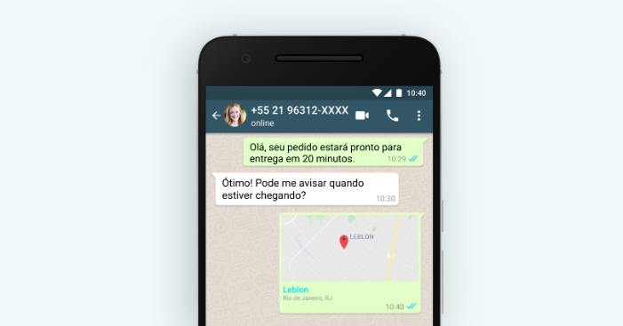 WhatsApp para empresas: localização em tempo real/Reprodução