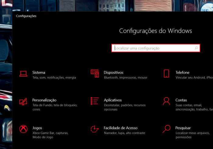 configuracoes windows 10