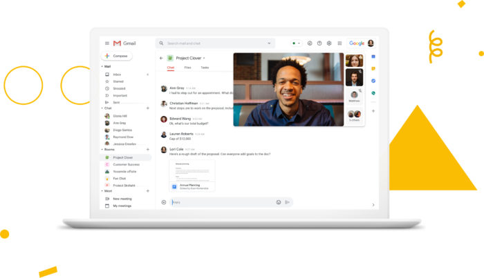 Gmail para empresas tem maior integração com Meet, Docs, Calendar e mais (Foto: Divulgação/Google)