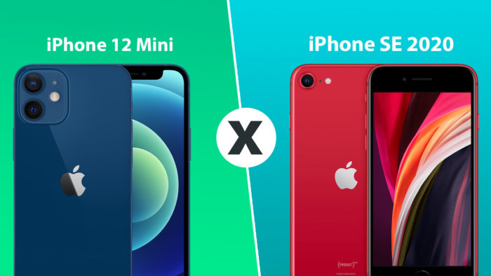 Comparativo: iPhone 12 Mini ou iPhone SE 2020. (Imagem: Tecnoblog)