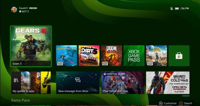 Xbox Series X shows interface working on the console (Image: Microsoft)