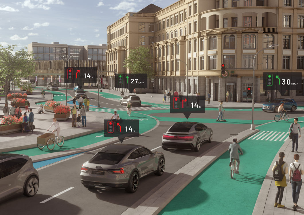 The city of the future with autonomous cars (Image: Press Release / Audi)