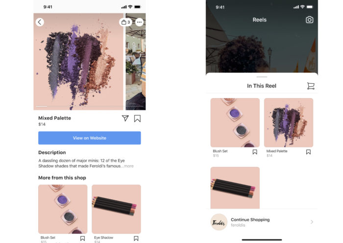 Atalho para comprar produtos em vídeos (Imagem: Reprodução/Instagram)