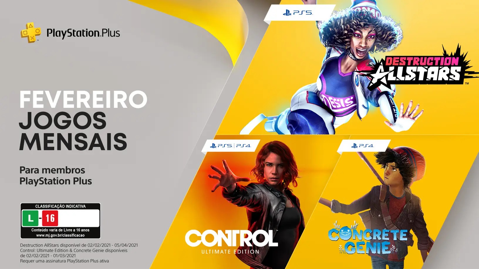 PS Plus de fevereiro tem Control, Concrete Genie e mais no PS4 e PS5 | Jogos | Tecnoblog