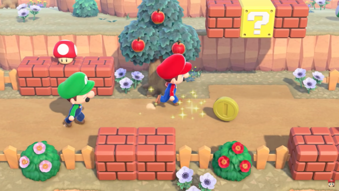Coleção de Super Mario em Animal Crossing: New Horizons (Imagem: Divulgação/Nintendo)
