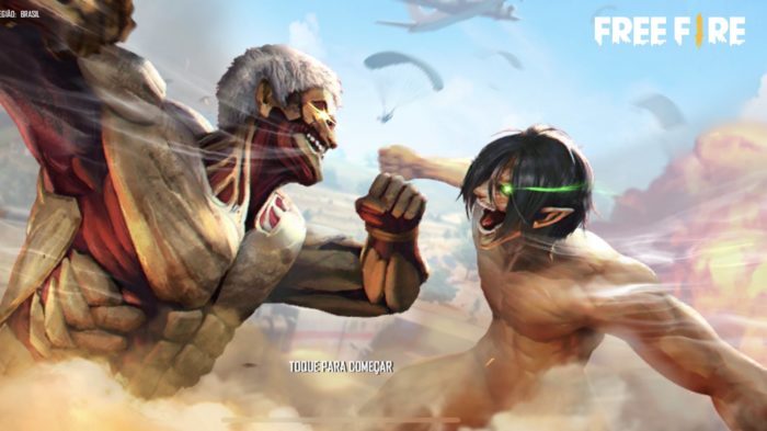 Attack on Titan ganha crossover com Free Fire (Imagem: Reprodução/Felipe Vinha)