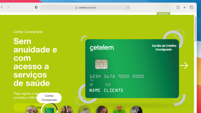 Cetelem website (Image: Reproduction)