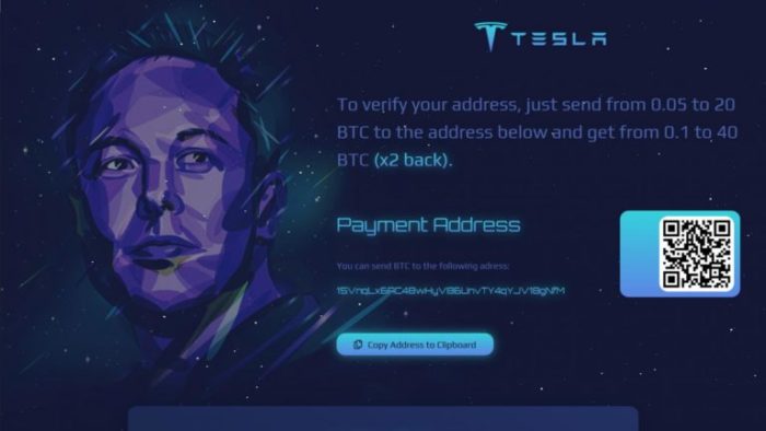 One of the sites that publicize the scam as fake Tesla awards (Image: Reproduction / BleepingComputer)