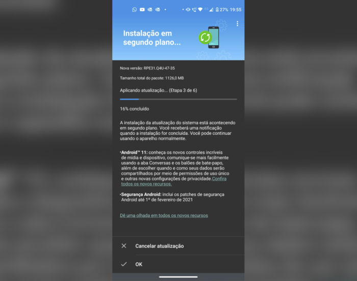 Moto G8 Power recebe <a href='https://meuspy.com/tag/Espiao-para-Android-gratis'>Android</a> 11 (Imagem: Reprodução/João Henrique/Twitter)