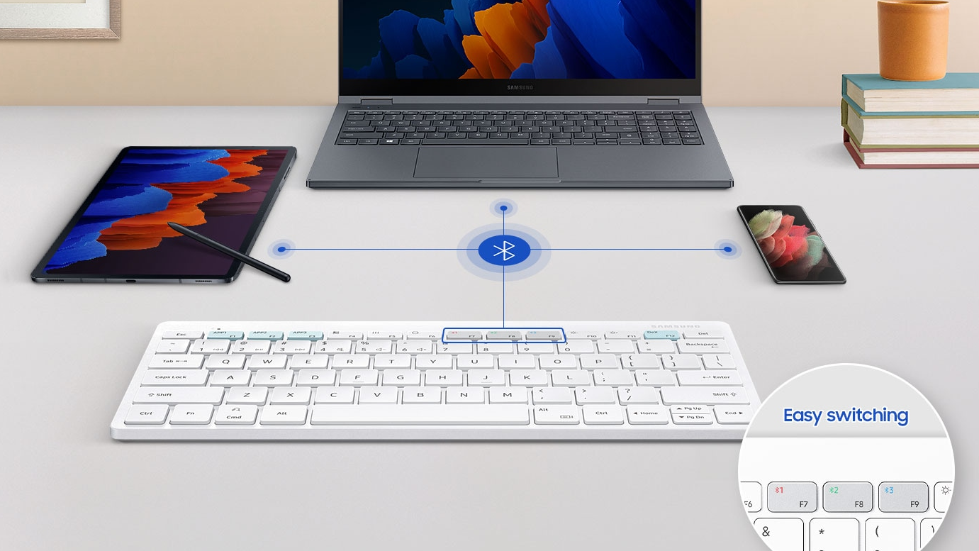 Samsung Keyboard Trio 500 é um teclado sem fio com DeX embutido | Gadgets