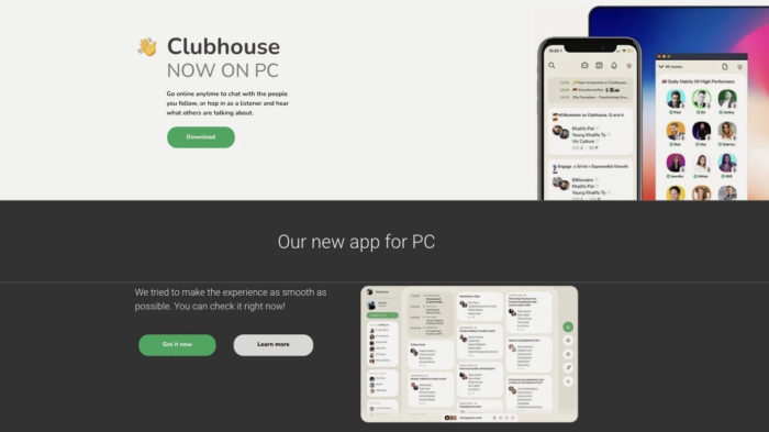 Site divulgava <a href='https://meuspy.com'>app</a> falso do Clubhouse (Imagem: Reprodução)
