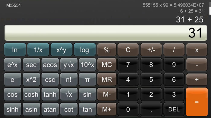 App de calculadora para o Nintendo Switch (imagem: divulgação/Nintendo eShop)