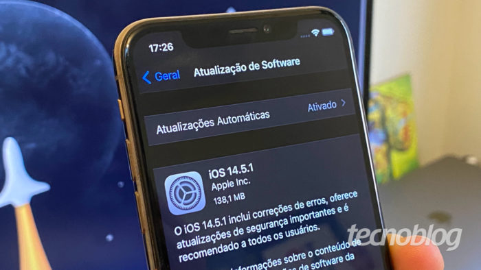 iOS 14.5.1 (Imagem: André Fogaça/Tecnoblog)