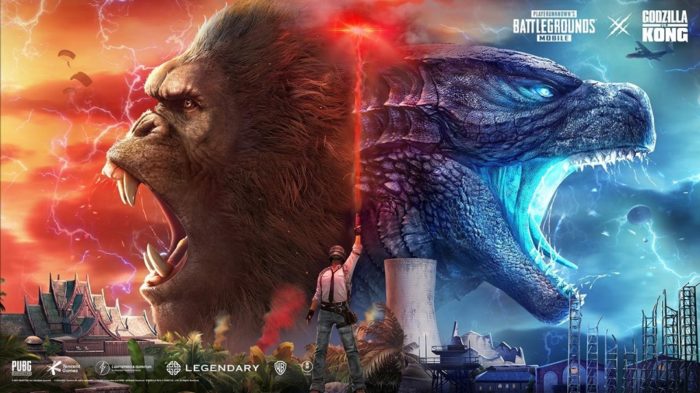 Godzilla mais Kong estarão no evento Titan Strikes, de PUBG Mobile (Imagem: Divulgação/PUBG)