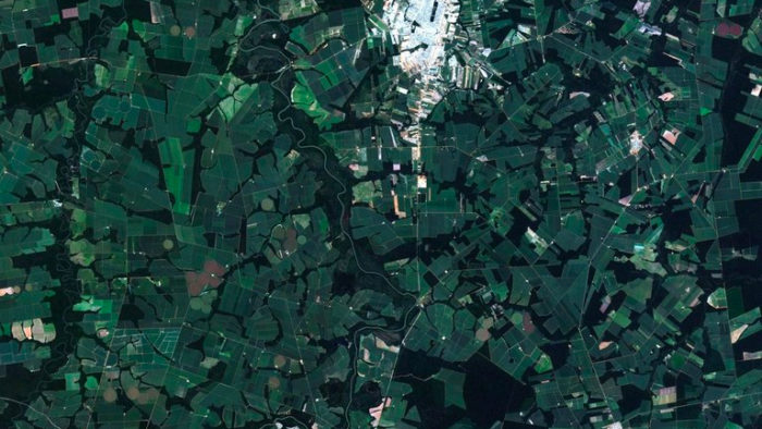 Foto de Sinop (MT) captada pelo satélite Amazonia 1, em 5 de maio de 2021
