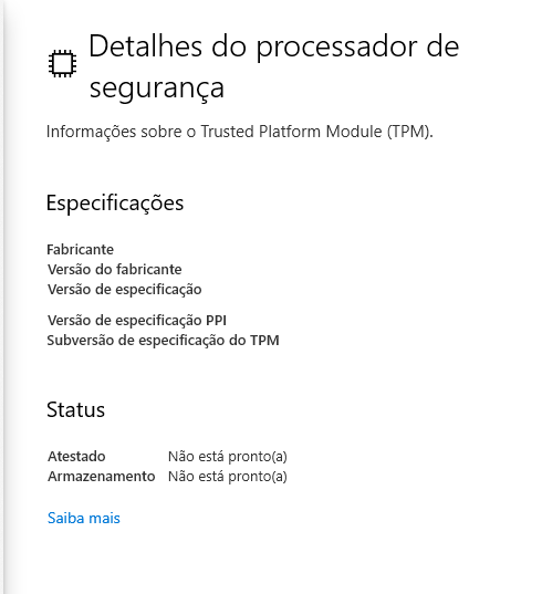 Windows 10 warns that PC does not have active TPM chip (Image: Playback)