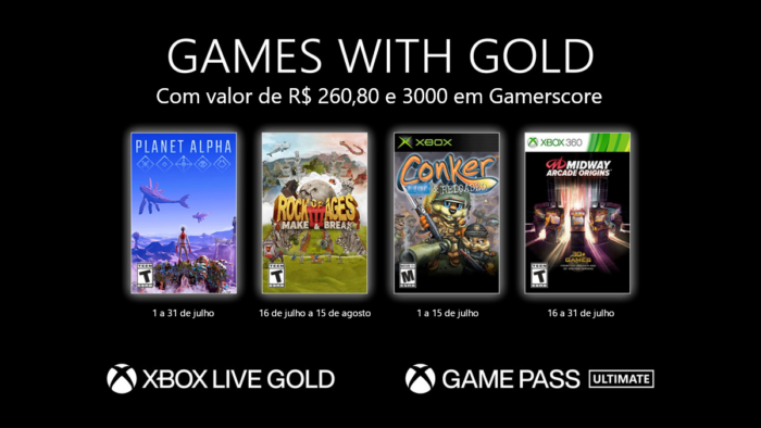 Xbox Live Gold julho 2021