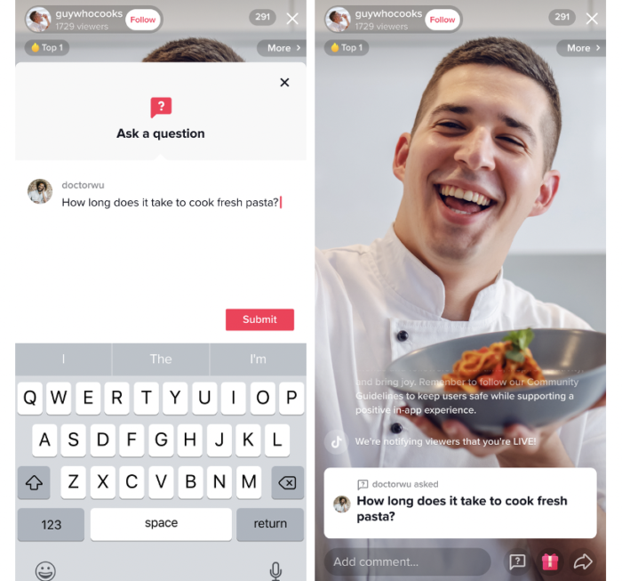 LIVE Q&E is new question and answer system for live streams on TikTok (Image: Press Release)