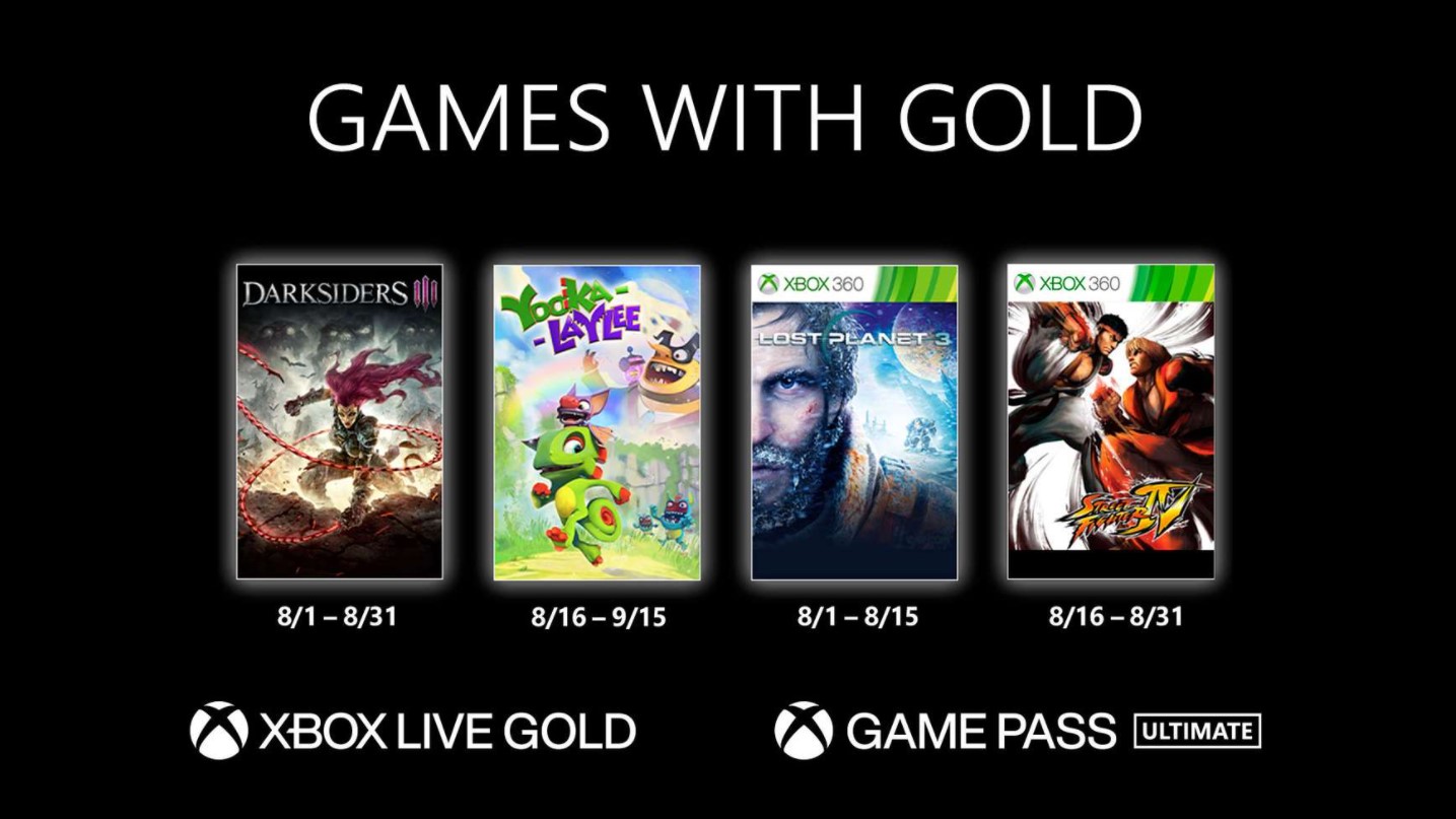 Xbox Live Gold de agosto tem Darksiders III, Yooka-Laylee e mais jogos grátis | Jogos