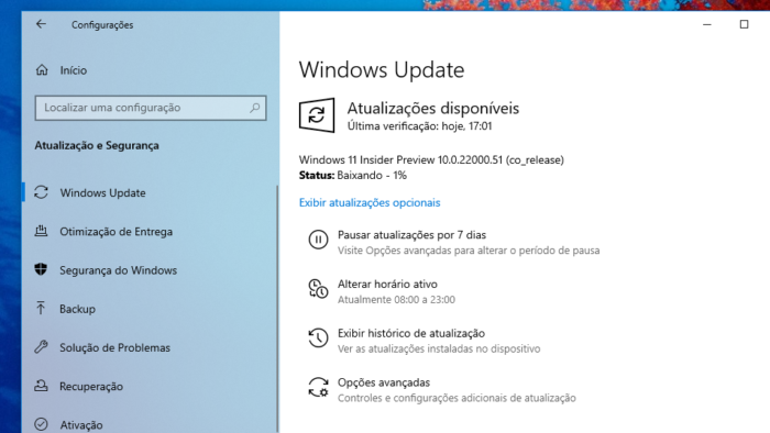 Baixando o Windows 11 (Imagem: Reprodução)