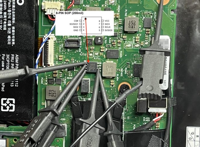 Chip CMOS interceptado (imagem original: divulgação/Dolos Group)
