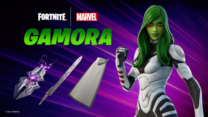 Gamora agora está em Fortnite (Imagem: Divulgação/Epic Games)